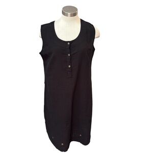 NWT Ezze Wear Dress Sleeveless Black Lightweight Cotton 90s Sz. M